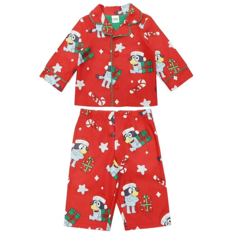 NEW Baby Unisex Sz 18 Months Christmas Holiday BLUEY Soft Comfy 2 Pc Pajama Set